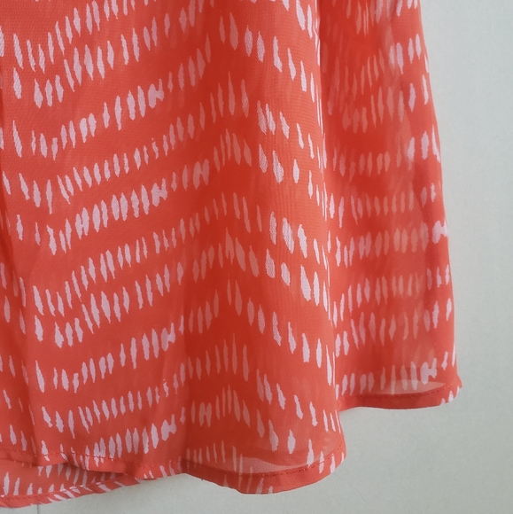 3/$20 Old Navy coral white women's tank top, lightweight sheer chiffon size S - Picture 8 of 12